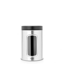 Brabantia, Window Canister, Litre Matt Steel Fingerprin