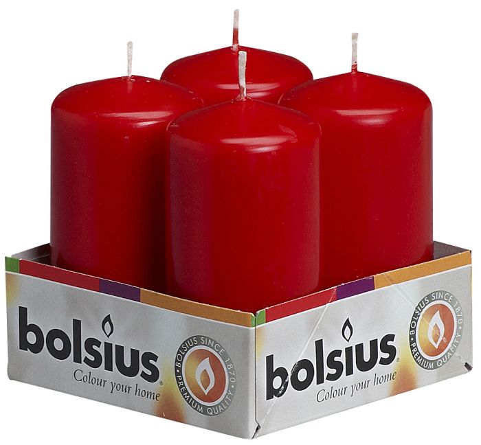 Bolsius White Pillar Candle - Low Smoke, Drip Free Long Burn