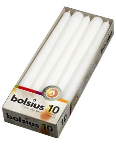 Bolsius, Bolsius Table Candle Box 10 Pcs 245/24 White