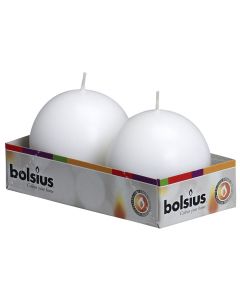 Bolsius, Bolsius Ball Candles 70 Mm Tray  2 Pcs White