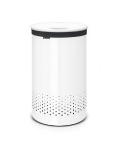 Brabantia, Laundry Bin, 60 Litre, Plastic Lid - White