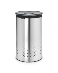 Brabantia, Laundry Bin, 60 Litre, Plastic Lid - Matt Steel