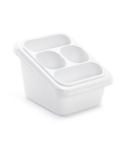 Plastic Forte, Cutlery Drainer With Tray - White
