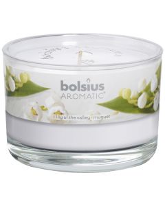 Bolsius, Bolsius Flat Glass 63/90 Lilly Of The Valley