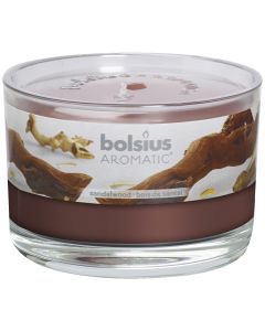 Bolsius, Bolsius Flat Glass 63/90 Sandalwood