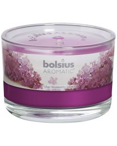 Bolsius, Bolsius Flat Glass 63/90 Lilac Blossom