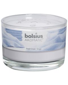 Bolsius, Bolsius Flat Glass 63/90 Fresh Linen