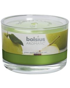 Bolsius, Bolsius Flat Glass 63/90 Green Apple