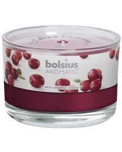 Bolsius, Bolsius Flat Glass 63/90 Wild Cranberry