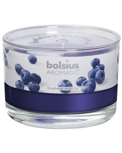 Bolsius, Bolsius Flat Glass 63/90 Blueberry