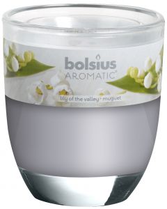 Bolsius, Bolsius Glass Oval 80/70 Lily Of The Valley