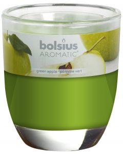 Bolsius, Bolsius Glass Oval 80/70 Green Apple