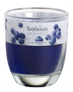 Bolsius, Bolsius Glass Oval 80/70 Blueberry