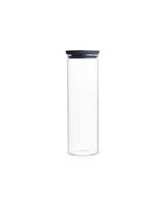Brabantia, Stackable Glass Jar, 1.9 Litre - Dark Grey