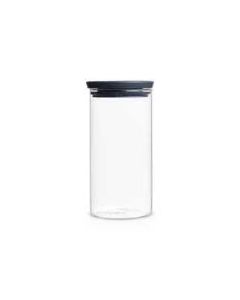 Brabantia, Stackable Glass Jar, 1.1 Litre - Dark Grey