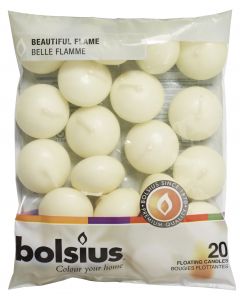 Bolsius, Bolsius Floating Candle Bag 20 Pcs Ivory