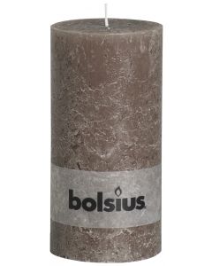 Bolsius, Bolsius Xxl Rustic Pillar Candle 200/100 Taupe