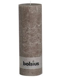 Bolsius, Bolsius Xxl Rustic Pillar Candle 300/100 Taupe