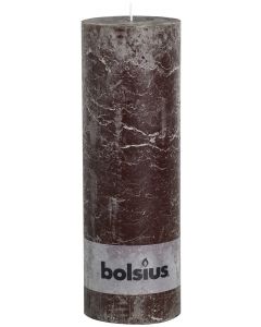 Bolsius, Bolsius Xxl Rustic Pillar Candle 300/100 Chocolate