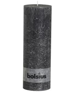 Bolsius, Bolsius Xxl Rustic Pillar Candle 300/100 Anthracit