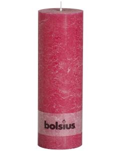 Bolsius, Bolsius Xxl Rustic Pillar Candle 300/100 Fuchia