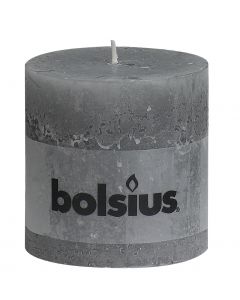Bolsius, Bolsius Xxl Rustic Pillar Candle 100/100 Light Gre