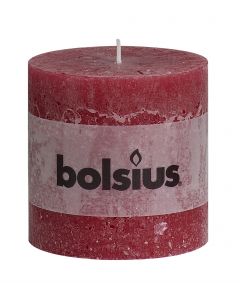 Bolsius, Bolsius Xxl Rustic Pillar Candle 100/100 Wine Red