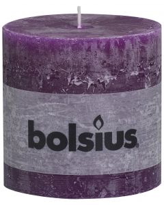 Bolsius, Bolsius Xxl Rustic Pillar Candle 100/100 Purple