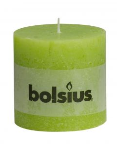 Bolsius, Bolsius Xxl Rustic Pillar Candle 100/100 Lime