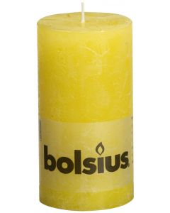 Bolsius, Bolsius Rustic Pillar Candle 130/68 Sunshine Yello