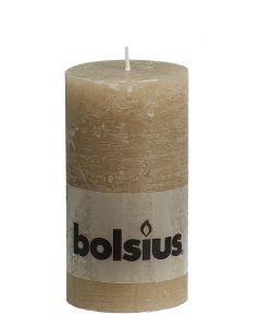 Bolsius, Bolsius Rustic Pillar Candle 130/68 Pastel Beige