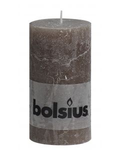Bolsius, Bolsius Rustic Pillar Candle 130/68 Taupe