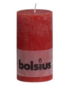 Bolsius, Bolsius Rustic Pillar Candle 130/68 Red