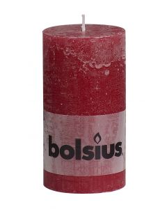 Bolsius, Bolsius Rustic Pillar Candle 130/68 Wine Red