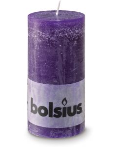 Bolsius, Bolsius Rustic Pillar Candle 130/68 Purple