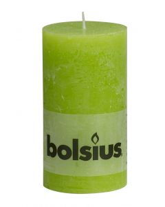 Bolsius, Bolsius Rustic Pillar Candle 130/68 Lime