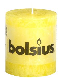 Bolsius, Bolsius Rustic Pillar Candle 80/68 Sunshine Yellow