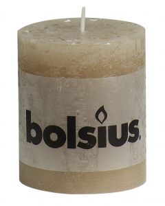 Bolsius, Bolsius Rustic Pillar Candle 80/68 Pastel Beige