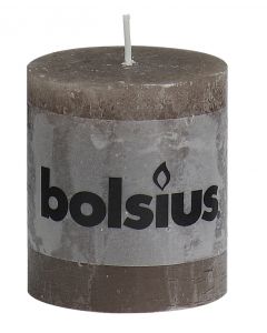 Bolsius, Bolsius Rustic Pillar Candle 80/68 Taupe