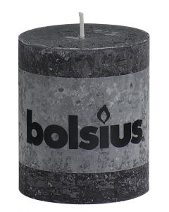Bolsius, Bolsius Rustic Pillar Candle 80/68 Anthracite