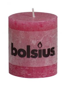 Bolsius, Bolsius Rustic Pillar Candle 80/68 Fuchsia