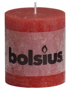 Bolsius, Bolsius Rustic Pillar Candle 80/68 Red