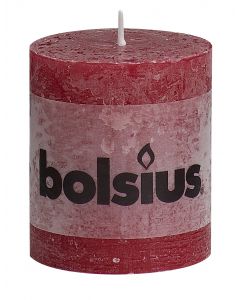 Bolsius, Bolsius Rustic Pillar Candle 80/68 Wine Red