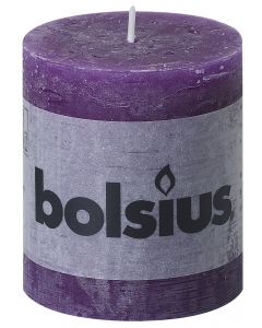 Bolsius, Bolsius Rustic Pillar Candle 80/68 Purple