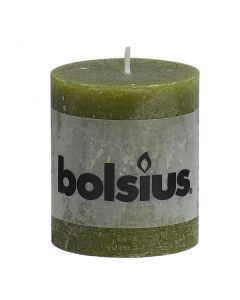 Bolsius, Bolsius Rustic Pillar Candle 80/68 Olive Green