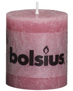 Bolsius, Bolsius Rustic Pillar Candle 80/68 Old Pink