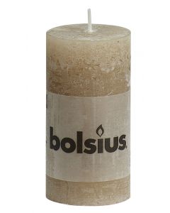Bolsius, Bolsius Rustic Pillar Candle 100/50 Pastel Beige