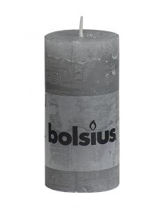 Bolsius, Bolsius Rustic Pillar Candle 100/50 Light Grey