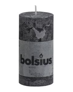 Bolsius, Bolsius Rustic Pillar Candle 100/50 Anthracite