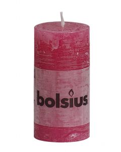 Bolsius, Bolsius Rustic Pillar Candle 100/50 Fuchsia